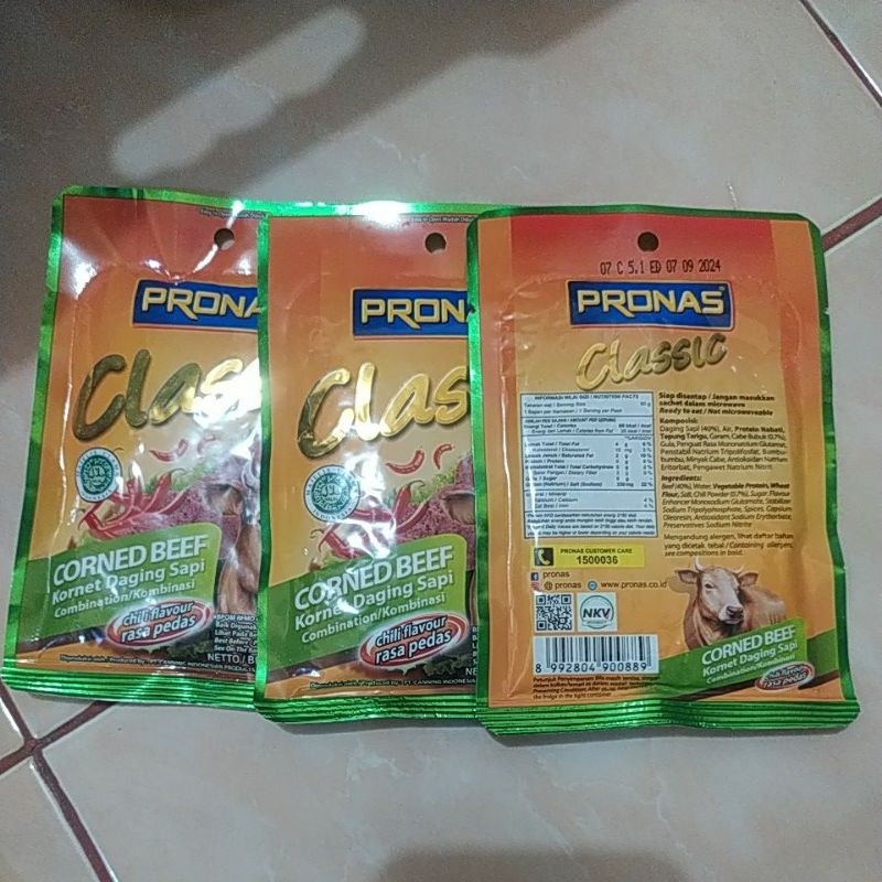 Jual Pronas Kornet Sapi Rasa Pedas Sachet 50gram Shopee Indonesia