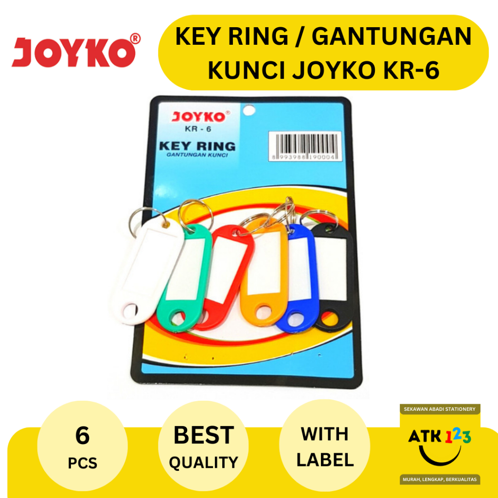 Jual Key Ring Key Chain Name Tag Gantungan Kunci Label Merk Joyko KR 6