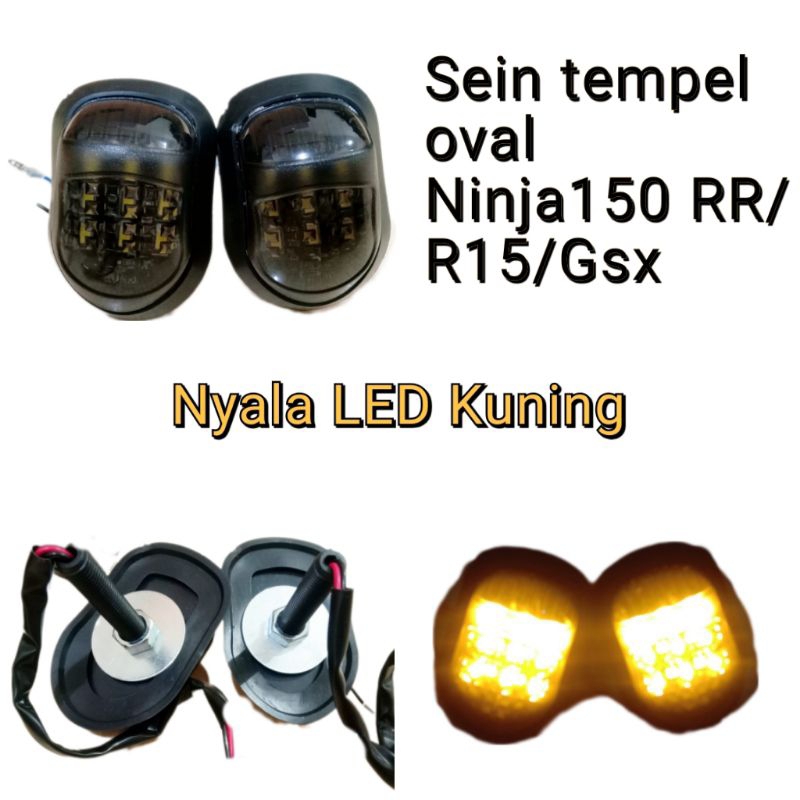 Jual Lampu Sein Tempel LED Oval Ninja RR New Sein Tempel R15 GSX150