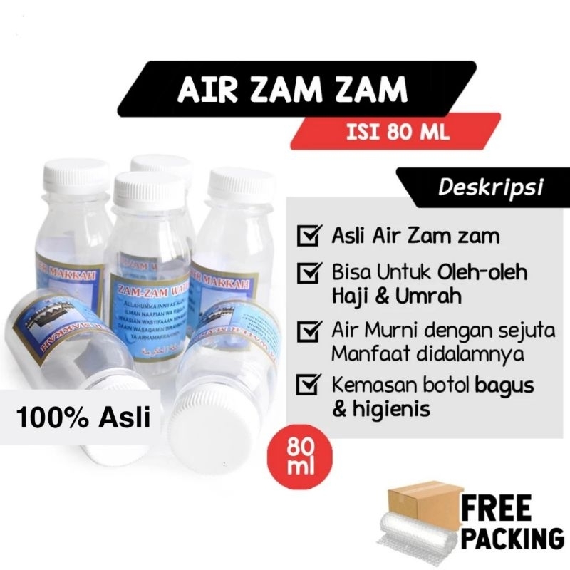 Jual Air Zamzam Asli Ml Mekkah Air Zamzam Botol Kecil