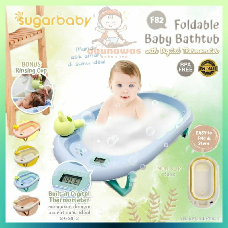 Jual FREE BUBBLE WRAP Sugar Baby Foldable Baby Bathtub Dengan Sensor