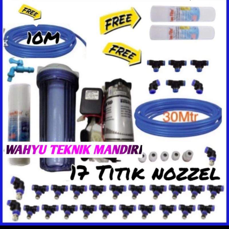 Jual Mesin Embun Walet Lengkap Set Titik Nozzle Sprayer Misting