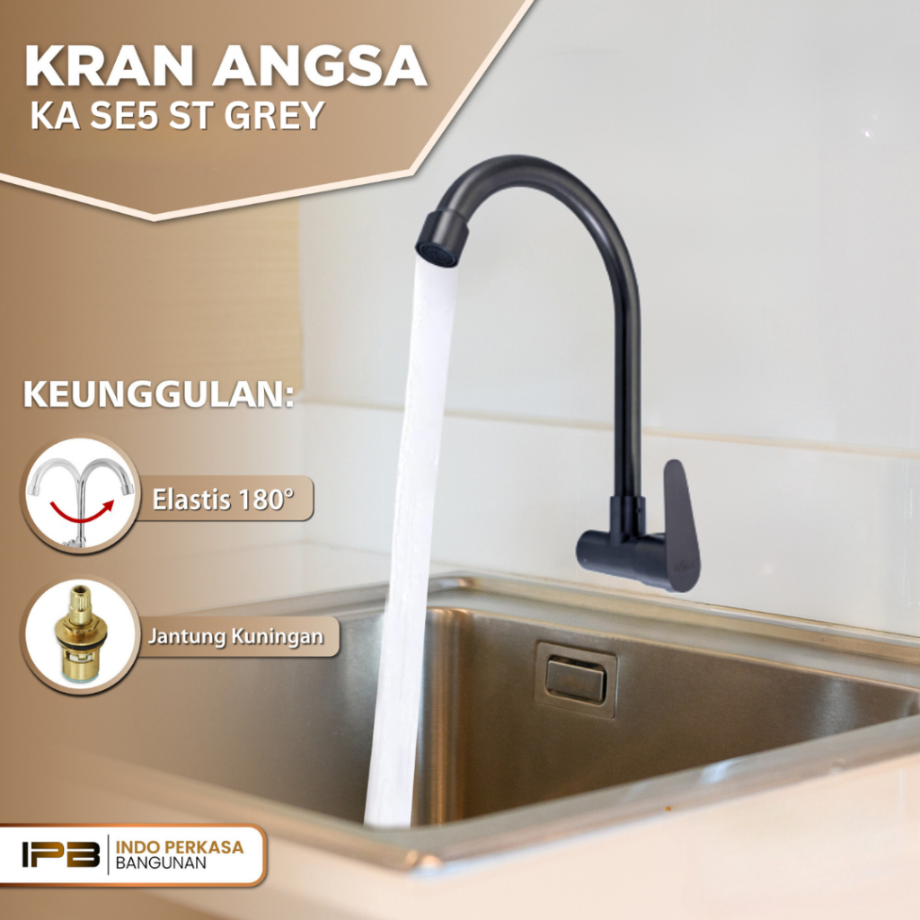 Jual VELOCE KRAN ANGSA Wastafel Cuci Piring Tembok Stainless Brass