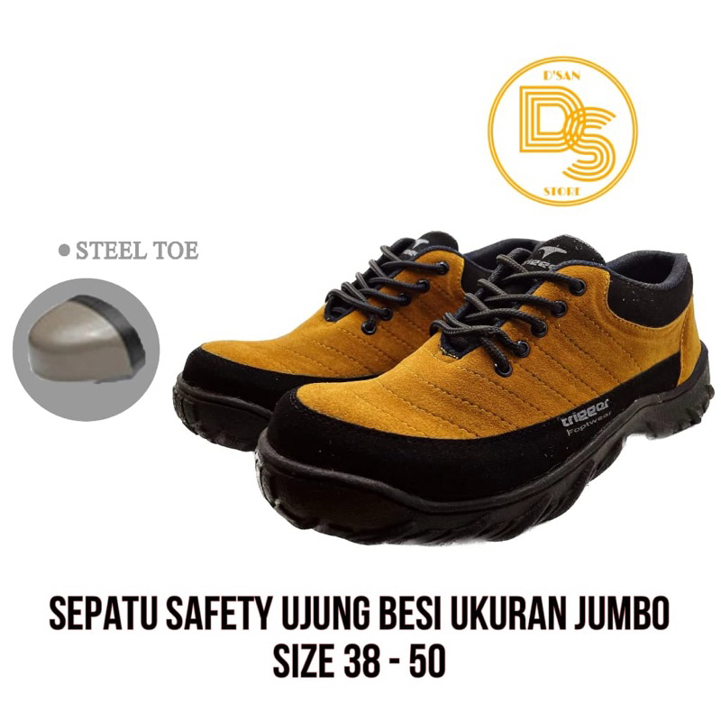 Jual Sepatu Safety Pria Ujung Besi Size 38 50 Sepatu Safety Triger