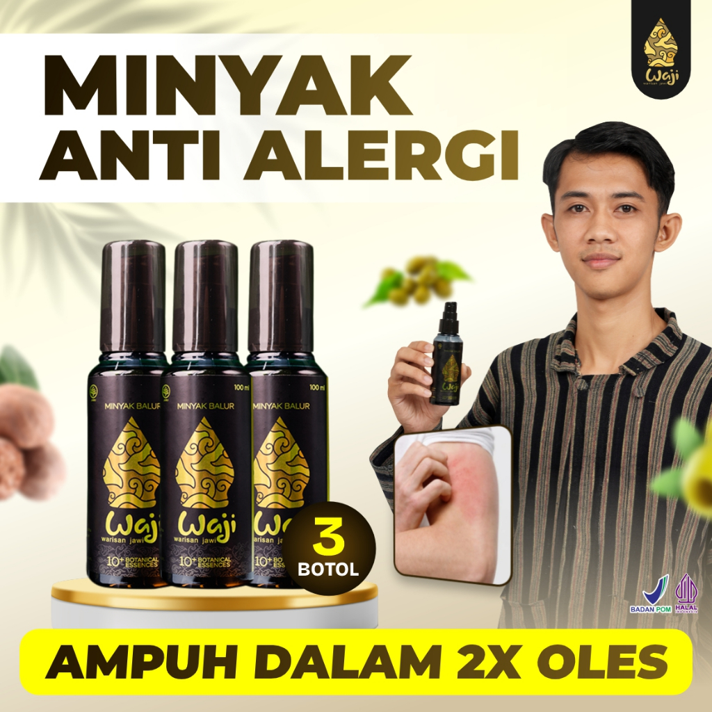 Jual 3 Botol Minyak WAJI Minyak Anti Alergi Khas Jawa Yang Cepat