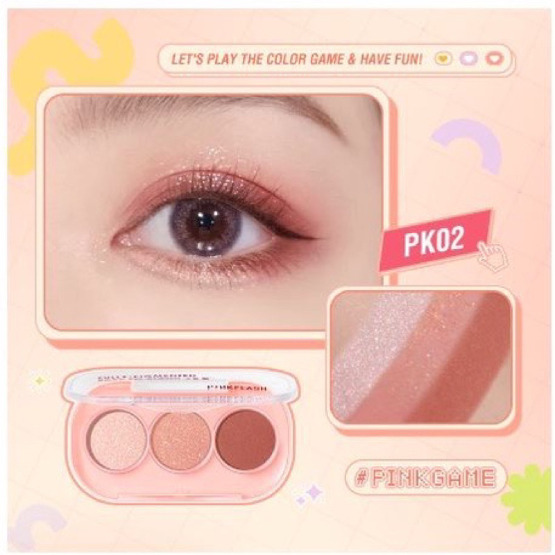 Jual Ready Pinkflash Pink Flash Shades Eyeshadow Palette Glitter