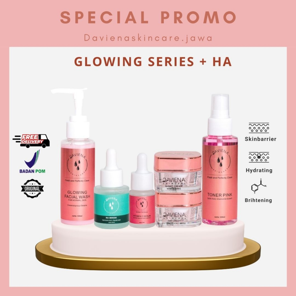 Jual Pusat Jawa PAKET BUNDLING GLOWING SERIES SERUM HA DAVIENA