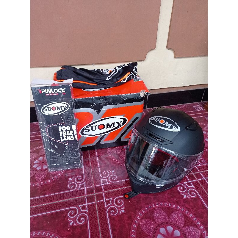 Jual SUOMY TRACK 1 MATTE BLACK Helm Fullface Suomy Hitam Doff Shopee