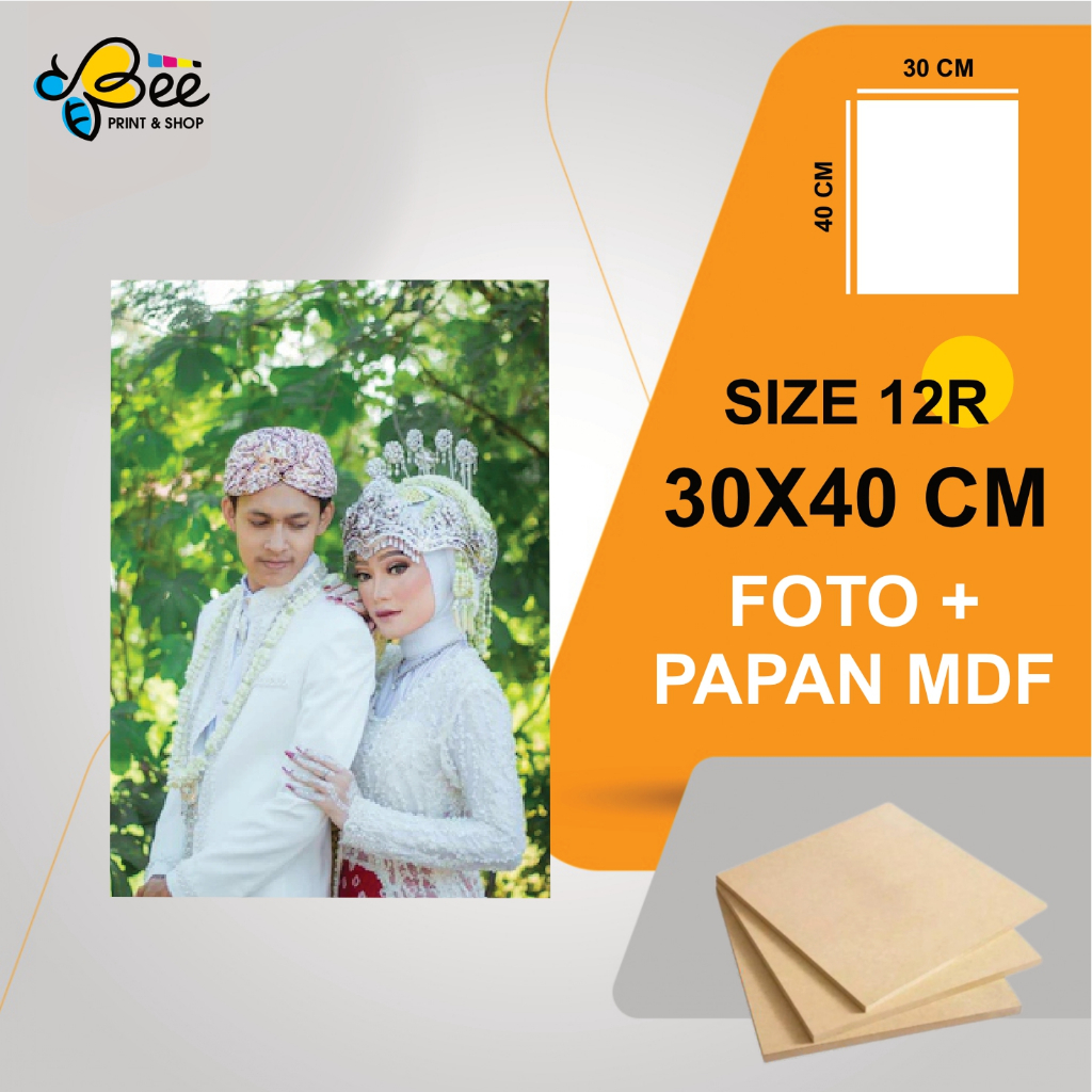 Jual CETAK FOTO MEWAH CUSTOM 12R 30X40 CM DENGAN MESIN UV ULTRAVIOLET