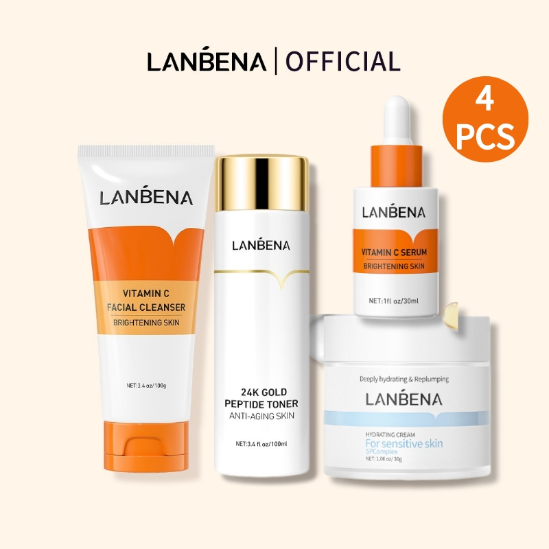 Jual BPOM LANBENA Whitening Vitamin C Kit Package Perawatan Kulit