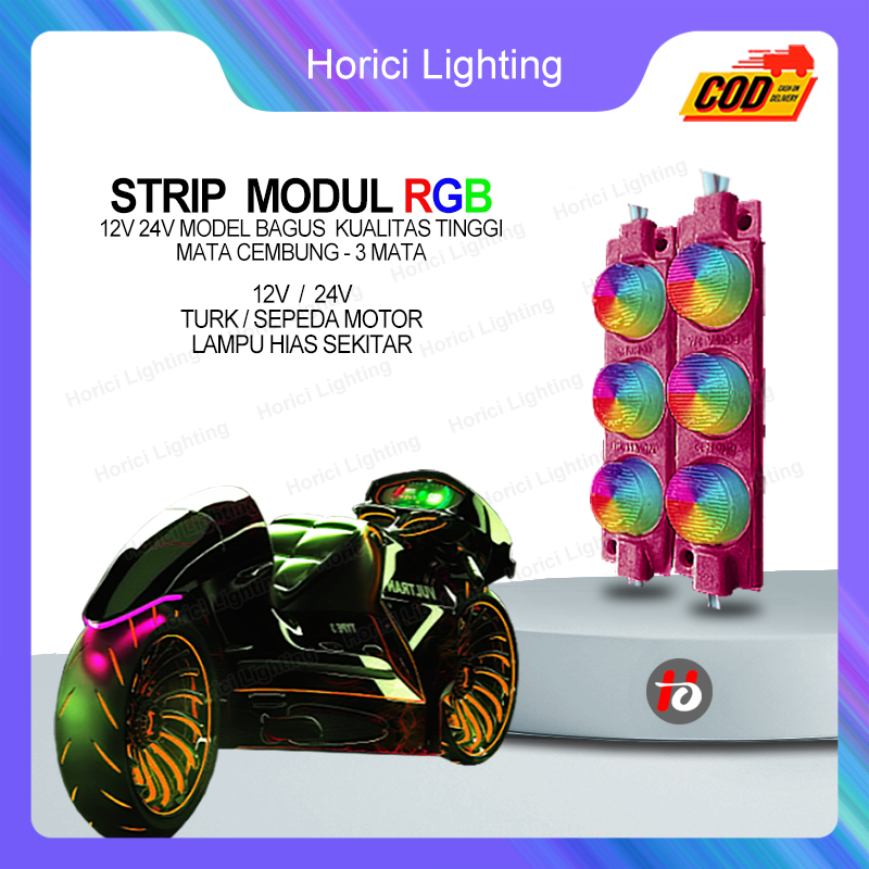 Jual Asli Led Strip Modul Rgb V V Turk Sepeda Motar Lampu Hias