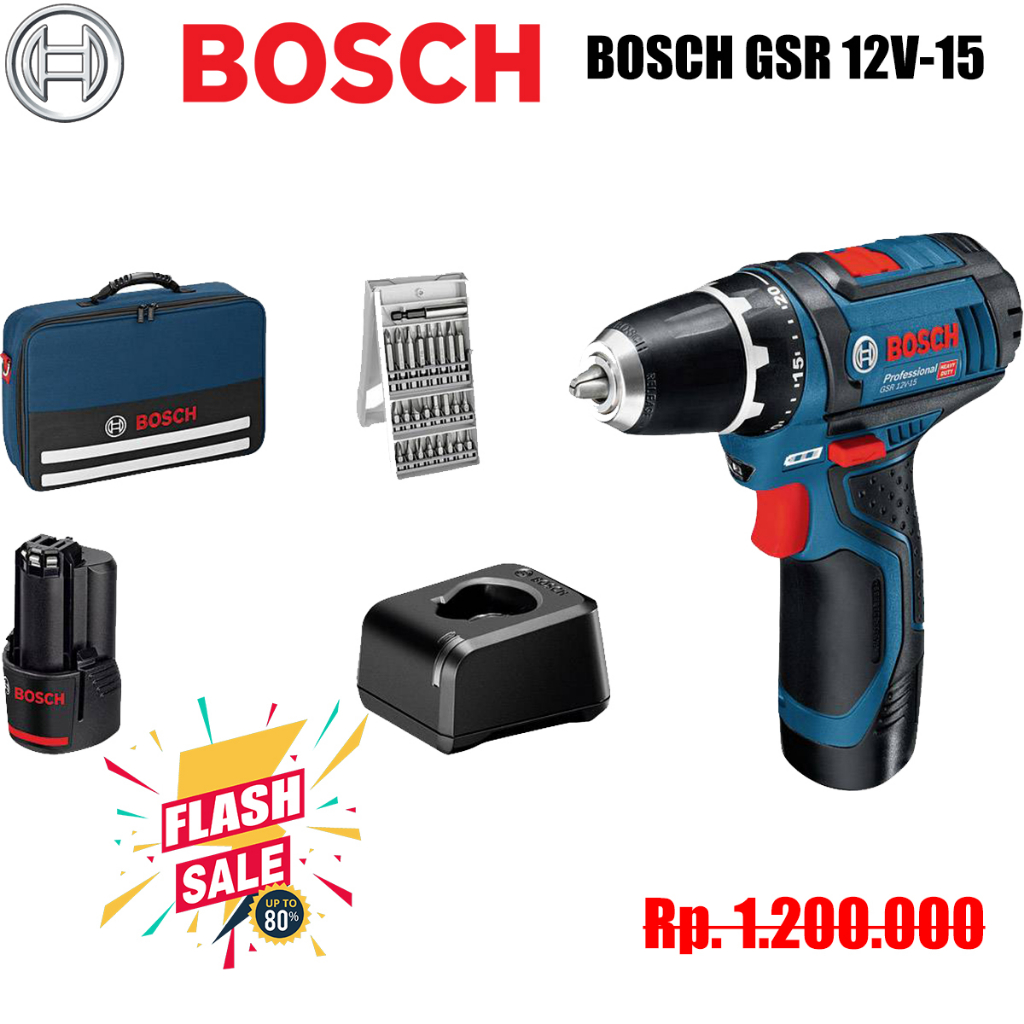 Jual Obral Habis Bosch Mesin Bor Tangan Baterai Cordless Drill Obeng