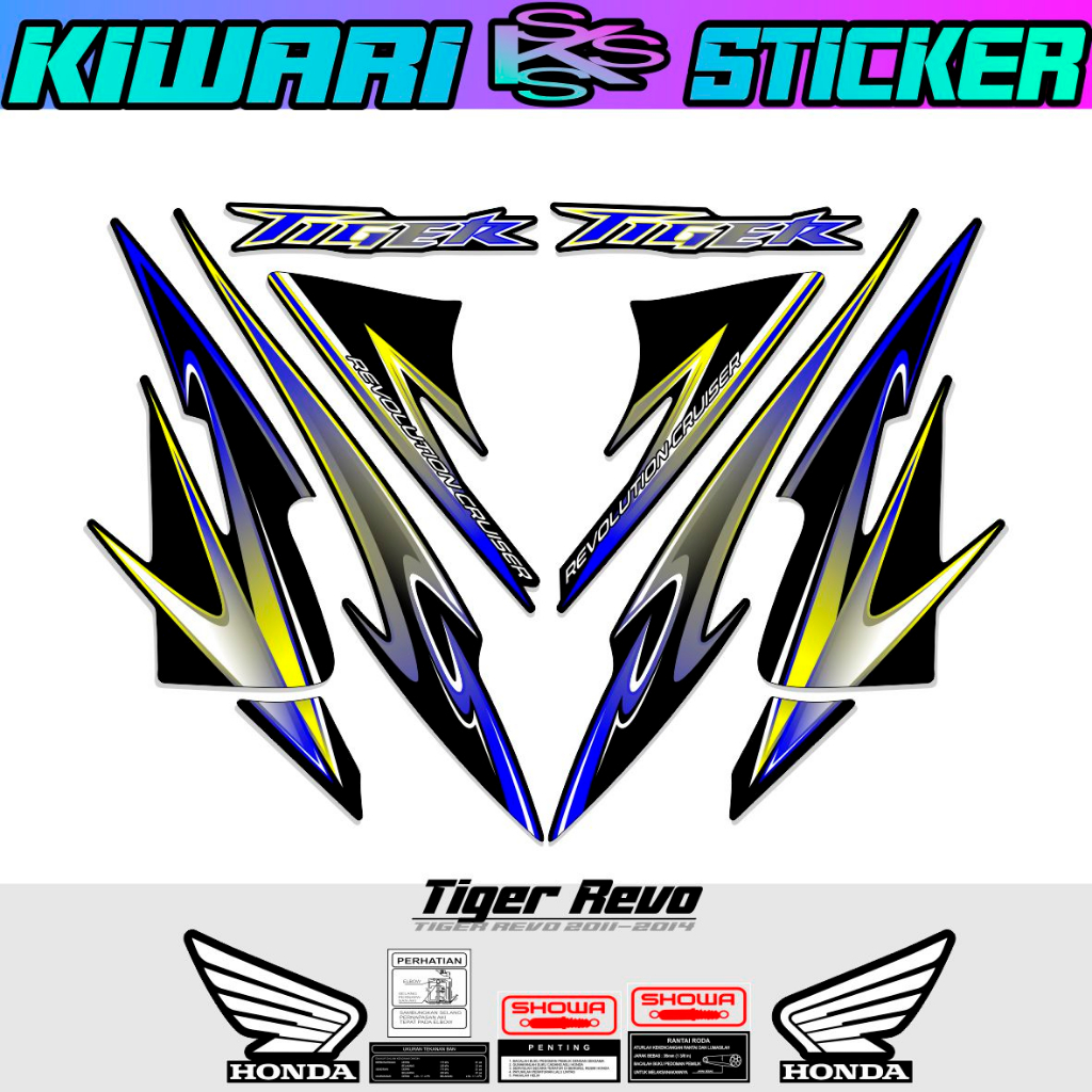 Jual STRIPPING TIGER 2000 REVO MOTIF 2 STIKER TIGER DESAIN KEKINIAN