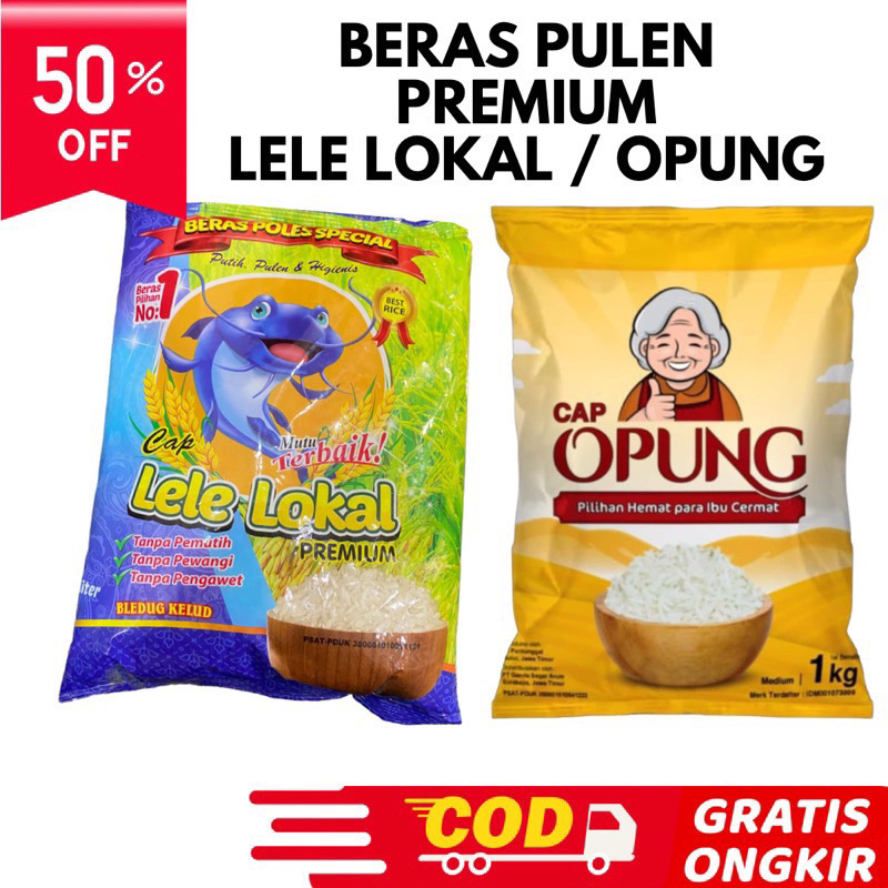 Jual Diskon Premium Beras Pulen Lele Lokal Liter Beras Opung