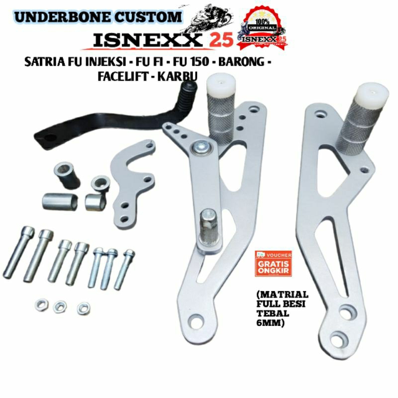 Jual Footstep Underbone Custom Satria Fu Fu Fi Full Besi Tebal