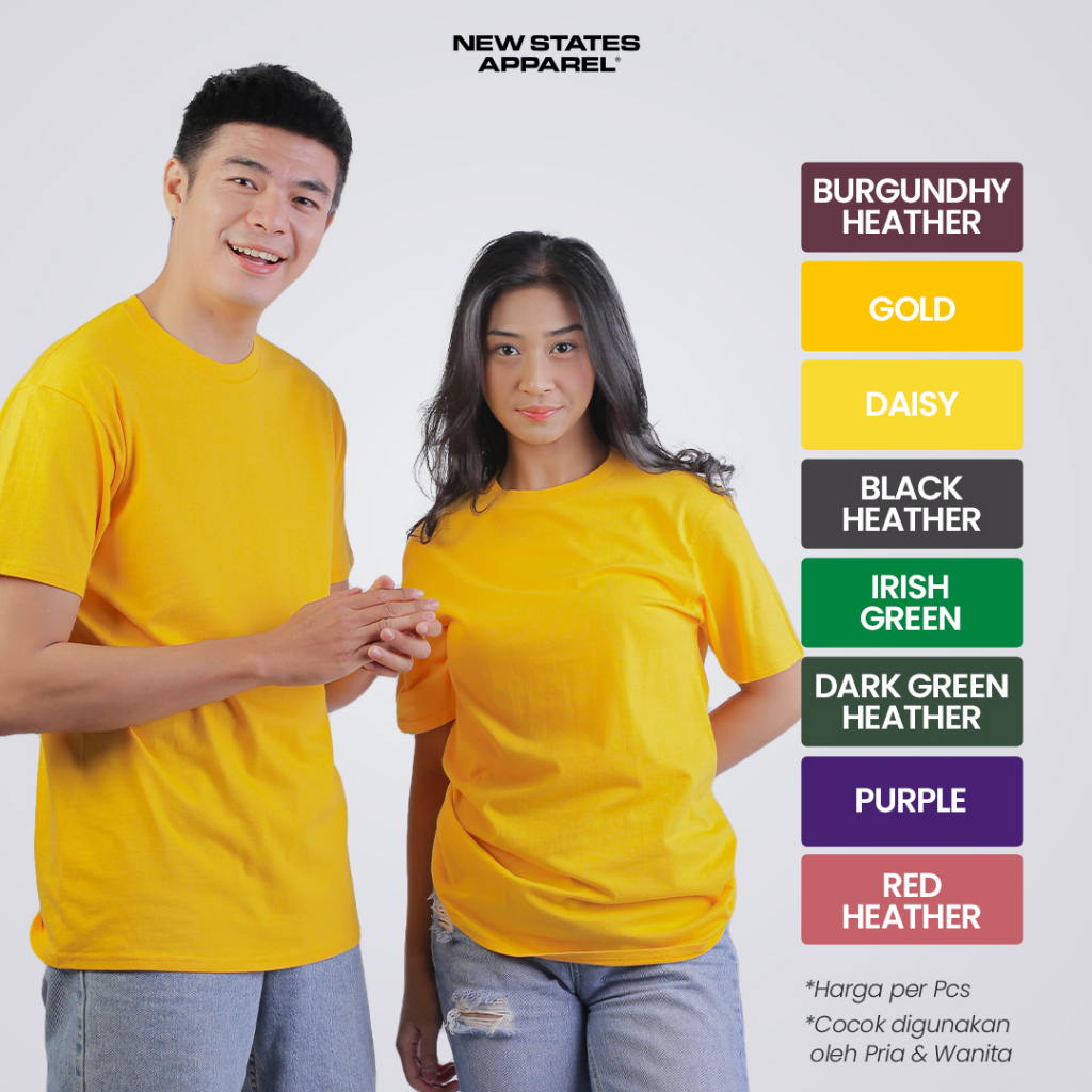 Jual Kaos Polos New States Apparel 7200 Premium Cotton T Shirt Combed