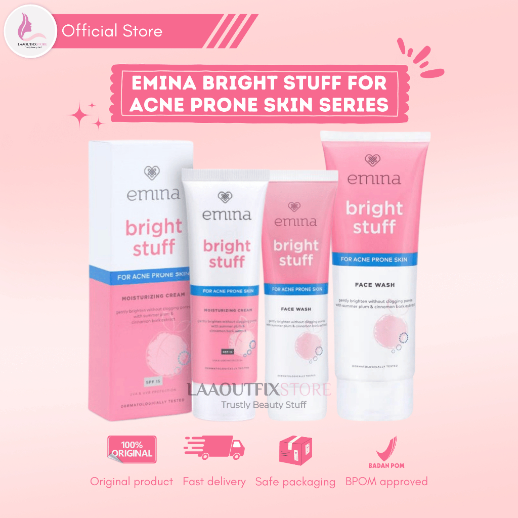 Jual EMINA BRIGHT STUFF FOR ACNE PRONE SKIN SERIES Shopee Indonesia