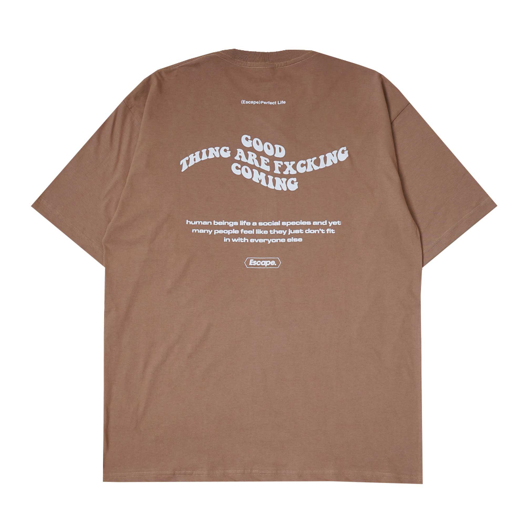 Jual Escaperfect T Shirt Oversize Good Thing Brown Kaos Pria Shopee