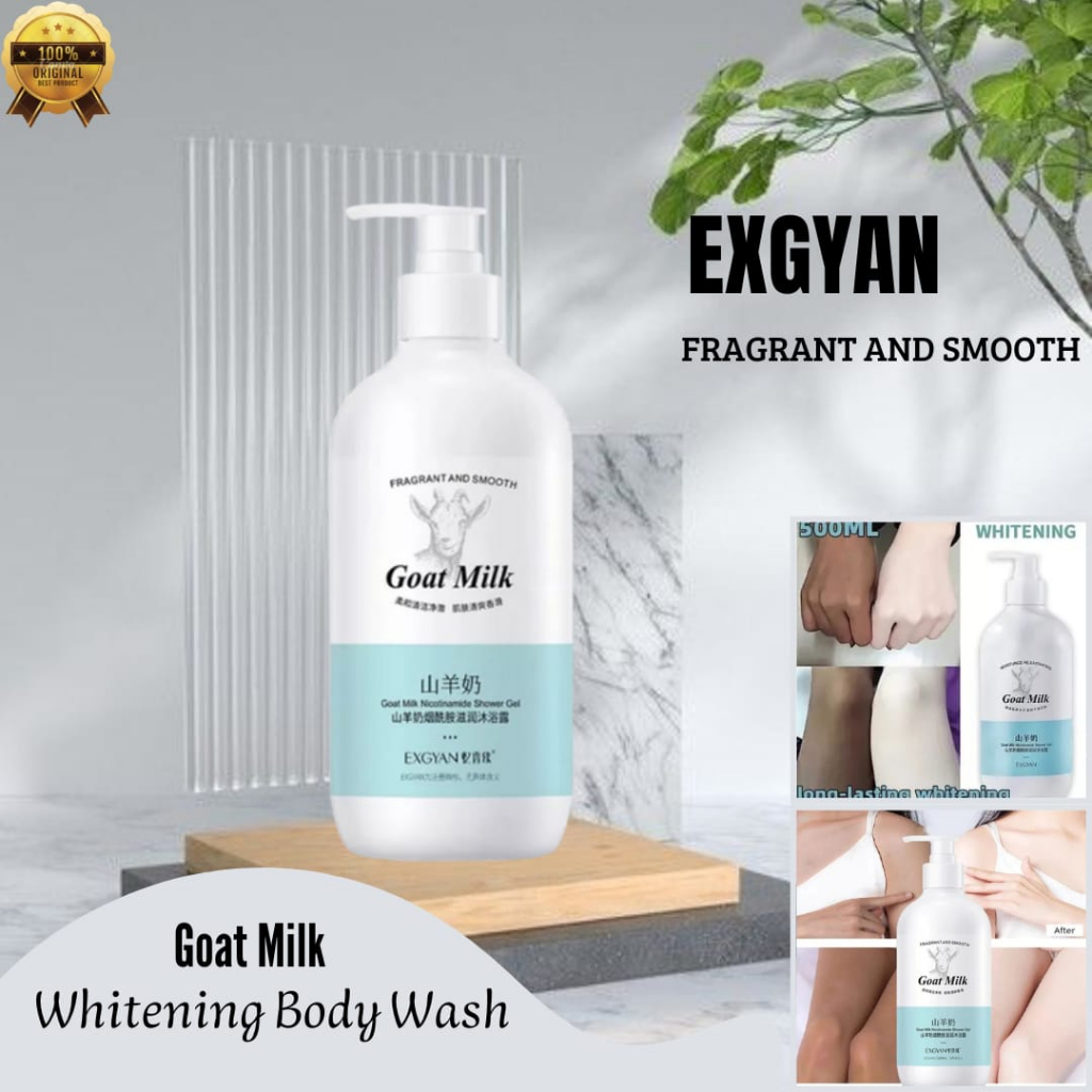 Jual EXGYAN Goat Milk Whitening Body Wash Sabun Mandi Susu Kambing