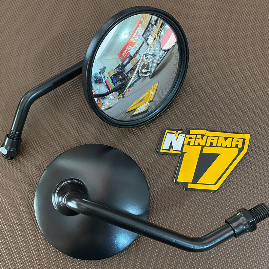 Jual KACA SPION CLASSIC BULAT CHROME BESI TANGKAI PENDEK HONDA DAN