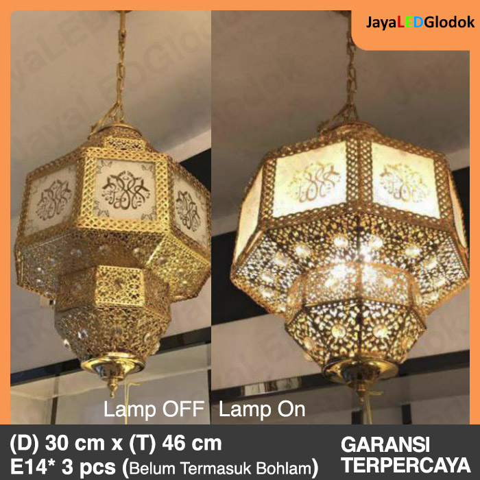 Jual Lampu Gantung Klasik Antik Masjid Maroko Emas Hias Shopee