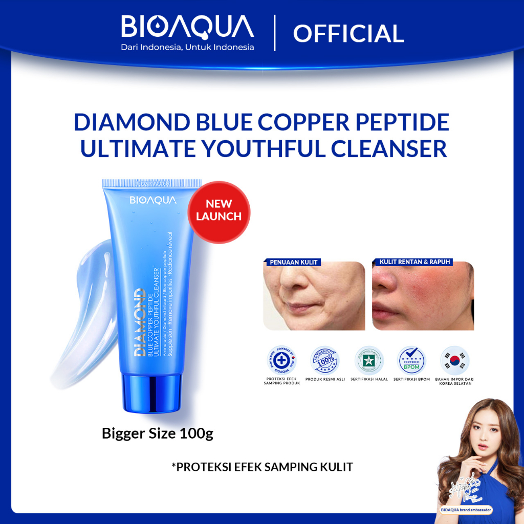 Jual Bioaqua Diamond Blue Copper Peptide Ultimate Youthful Cream G