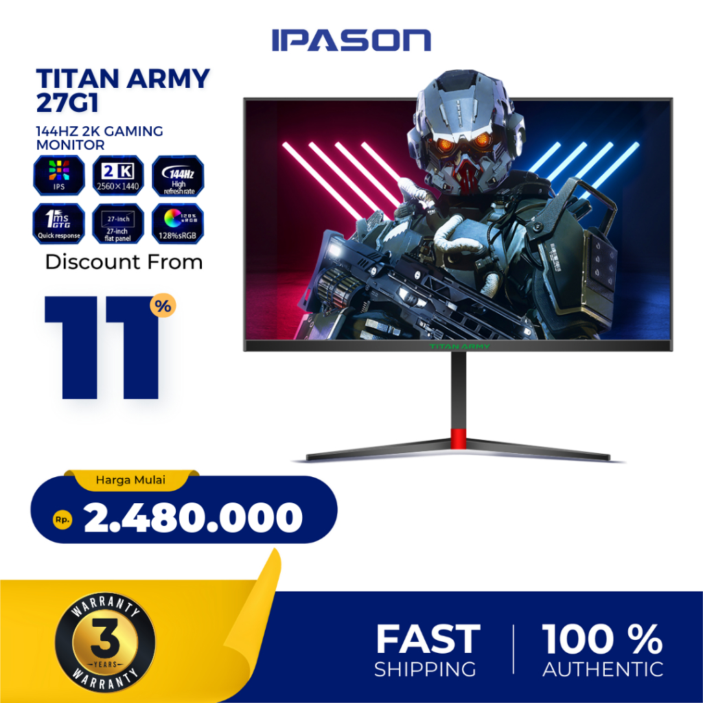 Jual Titan Inch Qhd Hz Ips Flat Gaming Monitor Ms G Shopee