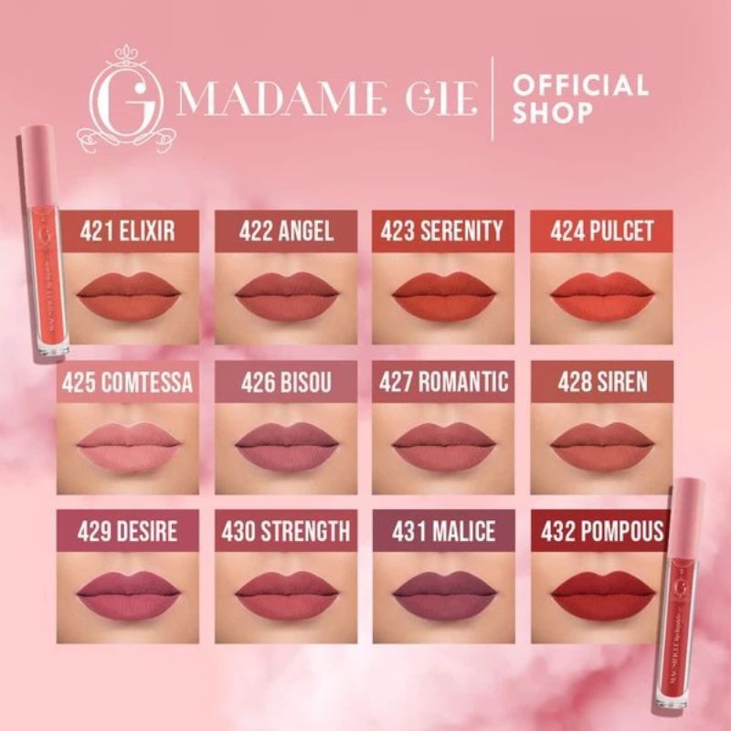 Jual BUY 1 GET 1 Madame Gie Magnifique Lip Liquide Matte Nude Series