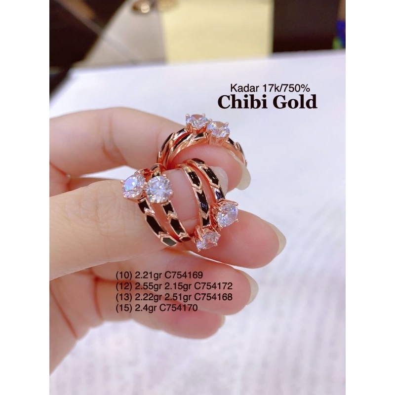 Jual Cincin Emas Kadar K Diamond Look C Chibi Gold