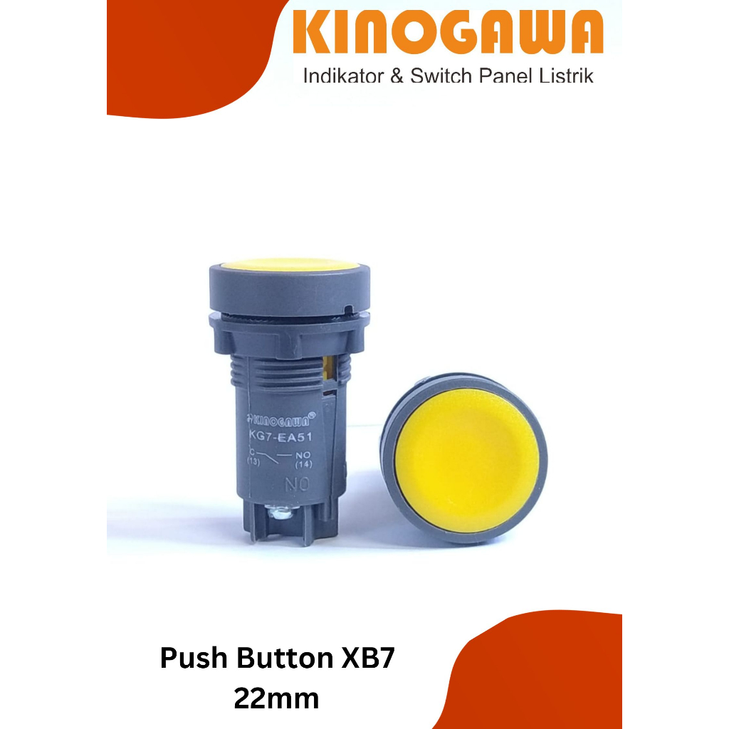 Jual Push Button Mm Yellow Push Button Xb Tombol Push Mm