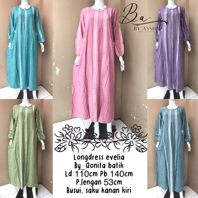 Jual Qonita Daster Batik Longdress Evelia Busui By Qonita Pekalongan