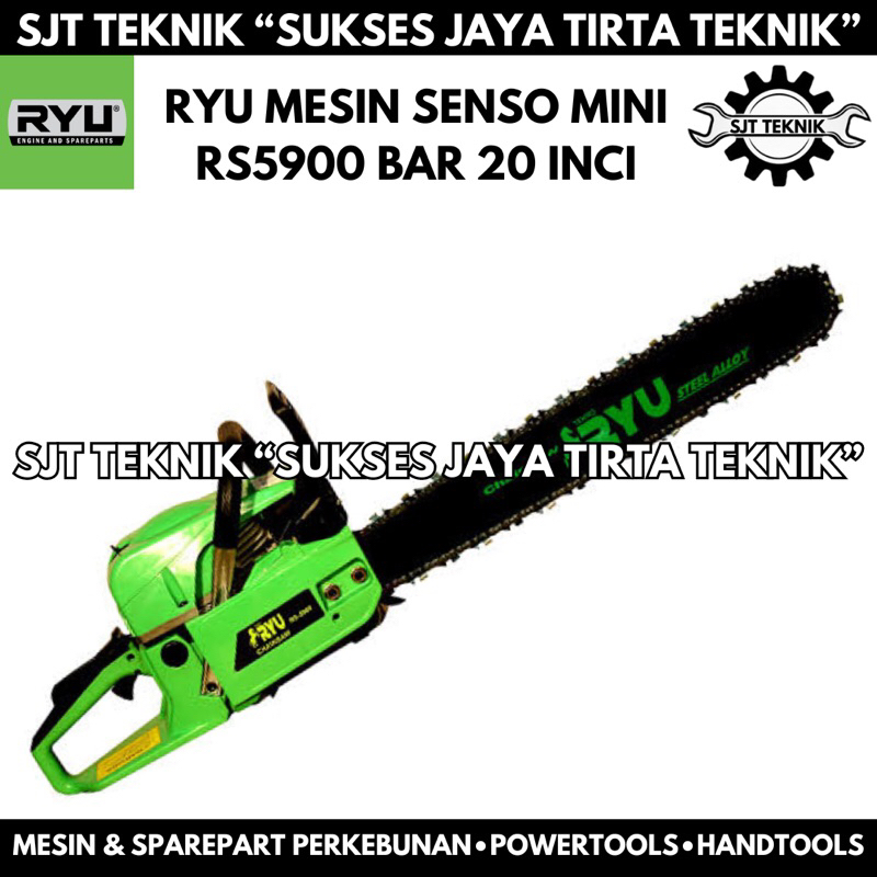 Jual Mesin Senso Kecil Chainsaw Mini Gergaji Kayu Ryu Rs5900 Bar 20