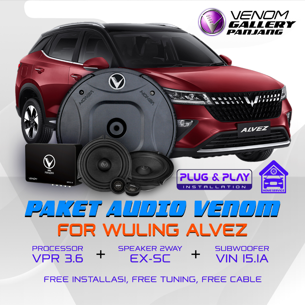 Jual PAKET VENOM EXPRESS 2 WULING ALVEZ PAKET AUDIO WULING ALVEZ