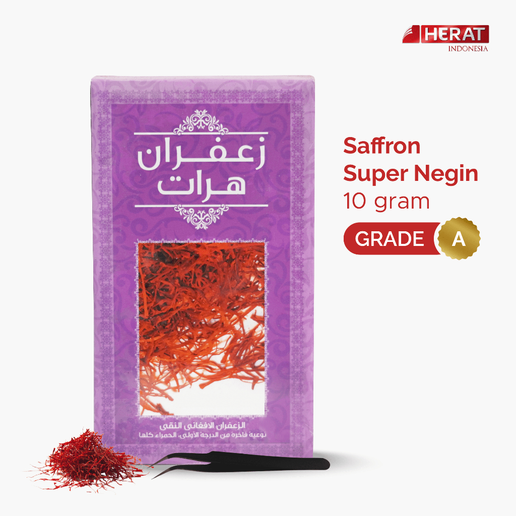 Jual Herat Saffron Afghanistan Super Negin 10 Gram Grade A