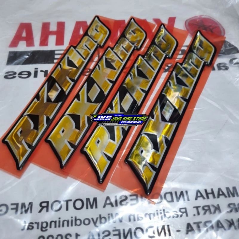 Jual Stiker Logo Emblem Tangki Hitam Dan Hijau Rx King Rxking