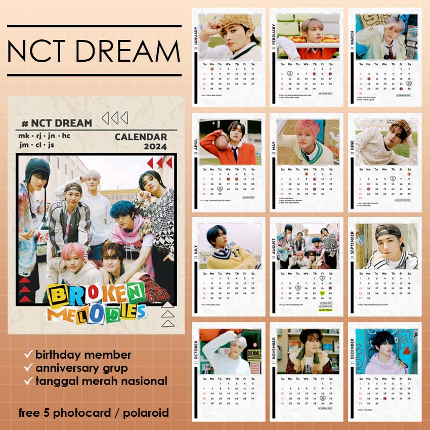 Jual Kalender Meja Kpop Exo Nct Dream Bts Blackpink Shopee Indonesia