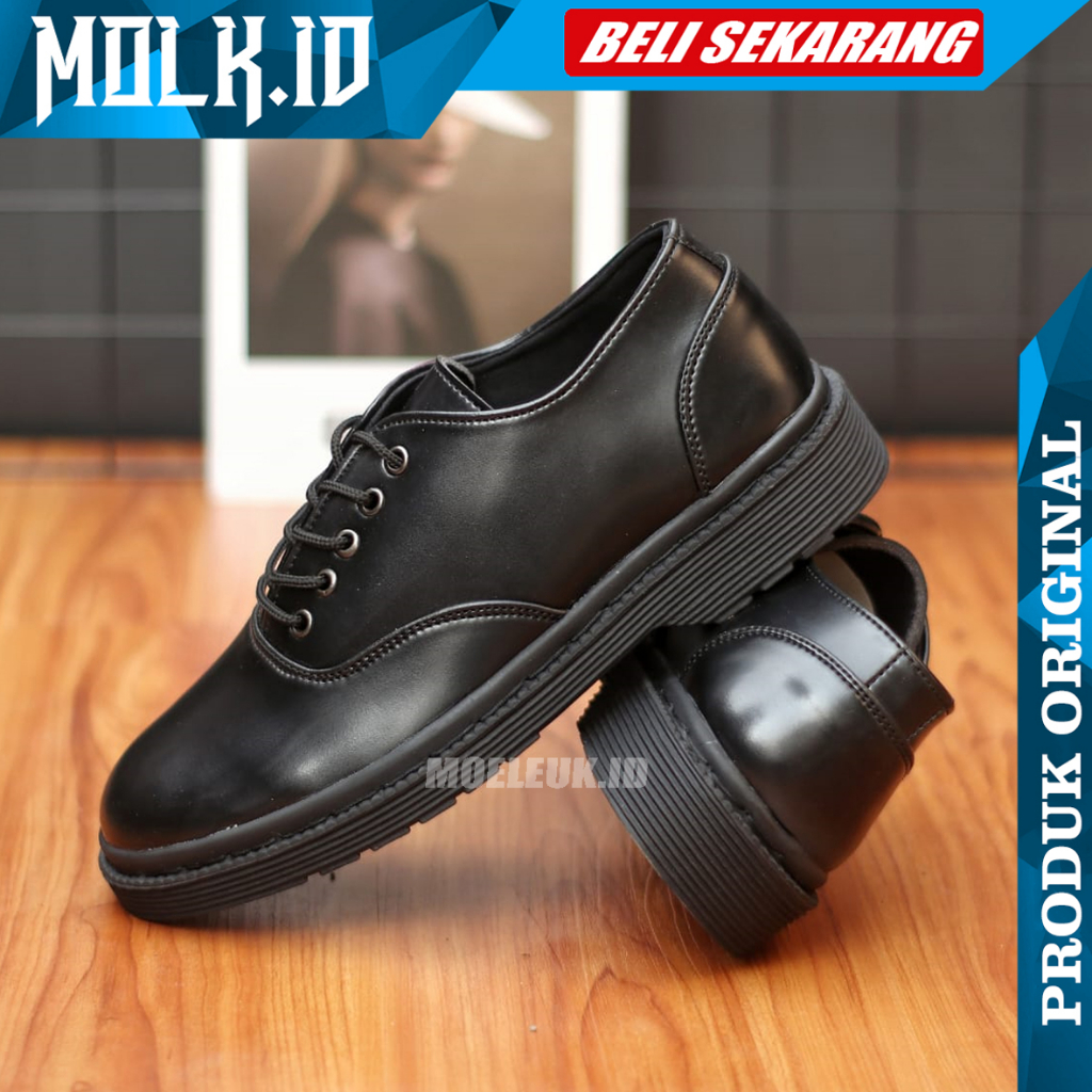 Jual MOLK Goldy Sepatu Pantofel Pria Formal Hitam Oxford Casual