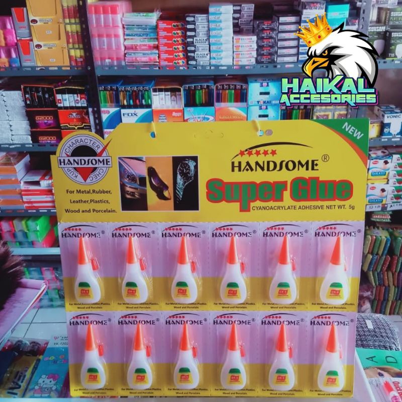 Jual Lem Super Glue Botol Handsome G Isi Pcs Shopee Indonesia