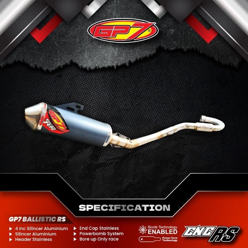 Jual Knalpot GP7 Ballistic RS Bore Up Klx Dtracker 150 Original