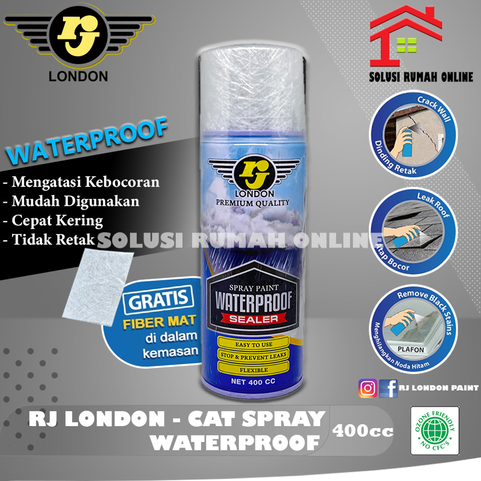 Jual RJ Waterproof Sealer Cat Penambal Retak Dinding Atap Bocor Spray