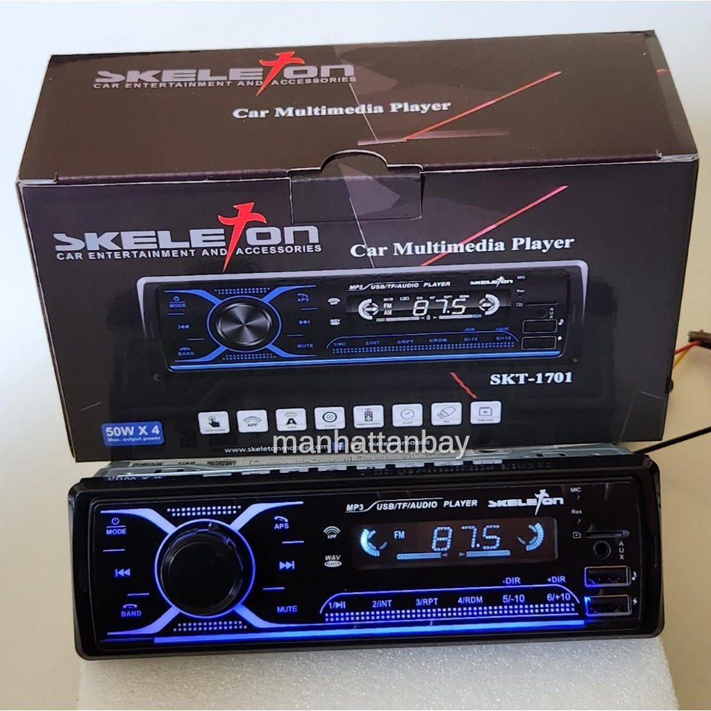 Jual Tape Mobil Mp Player Skeleton Dengan Radio Fm Dua Port Usb Dan