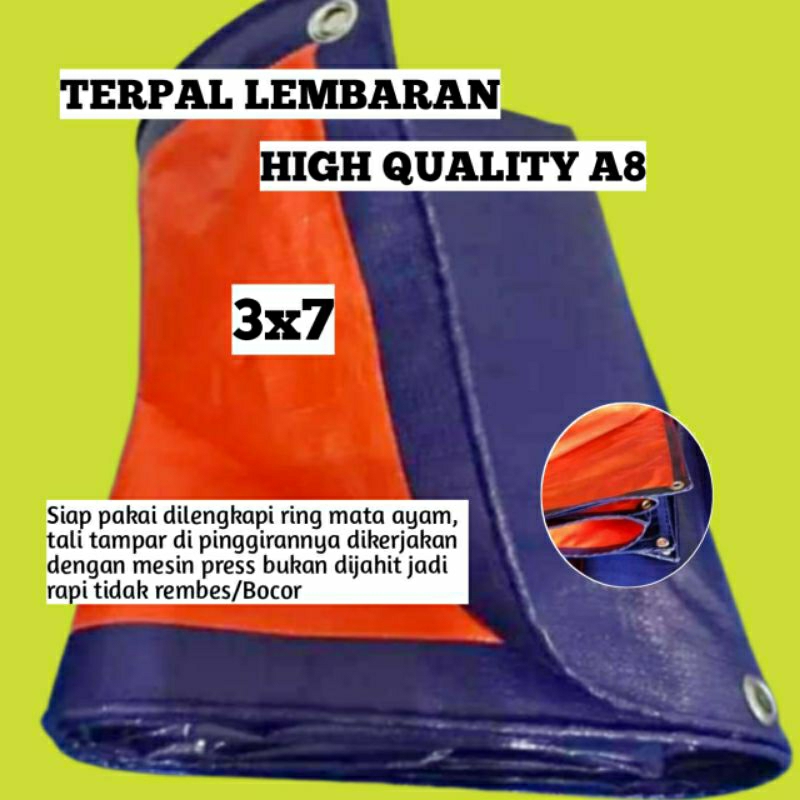 Jual TERPAL PLASTIK LEMBARAN TEBAL A8 3X7 HIGH QUALITY TAHAN AIR