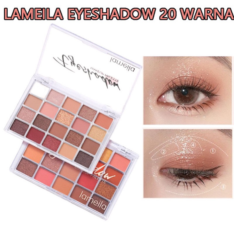 Jual 5260 Lameila Eyeshadow Matte Pallete 20 Warna Besar Shopee