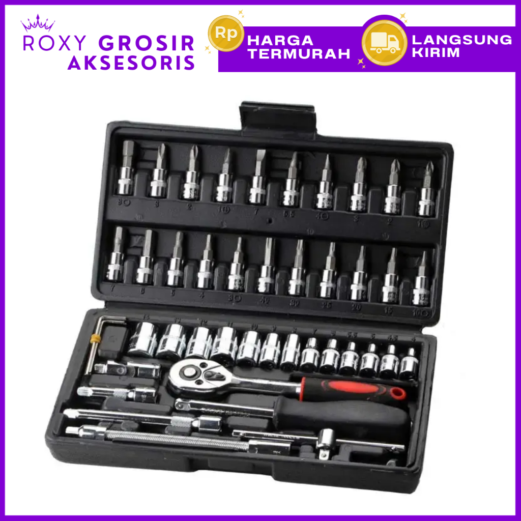 Jual Kunci Sok Set 46pcs Kunci Socket Full Set Lengkap Repair Tools