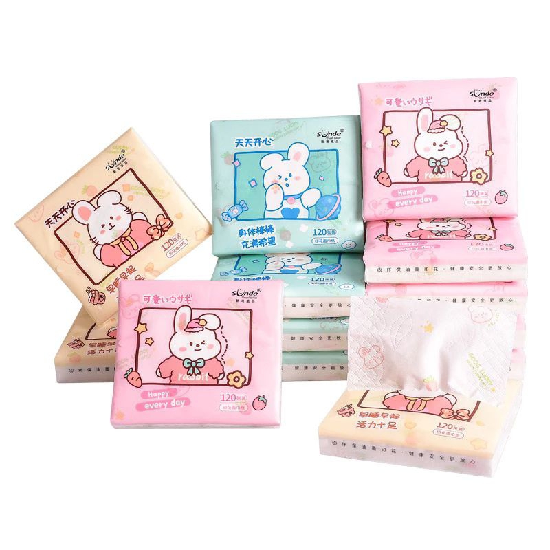 Jual Tissue Kartun Tisu Kering Mini Travel Lembar Tissue Kartun