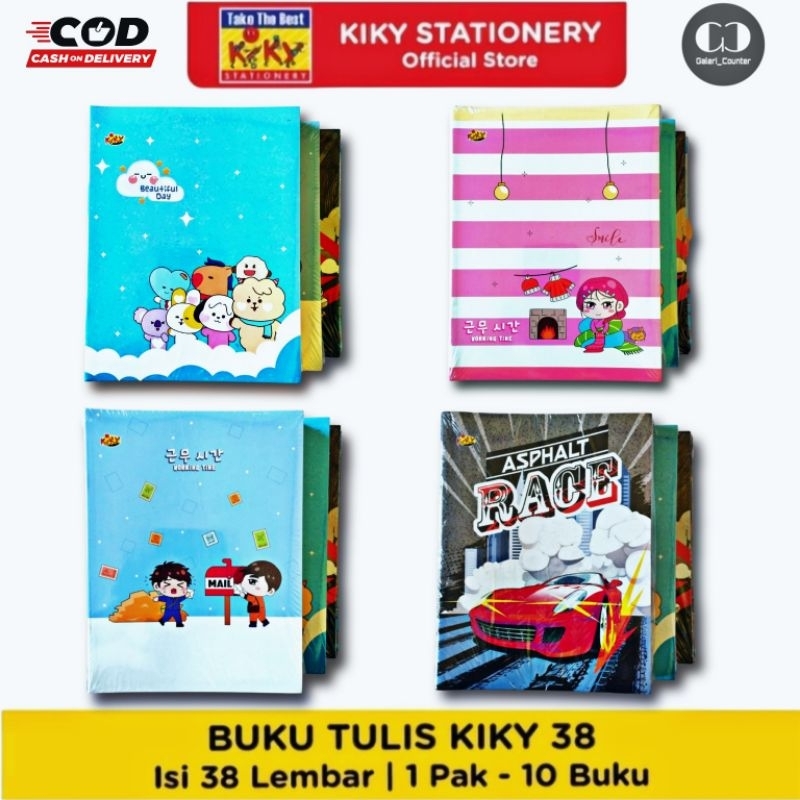 Jual BUKU TULIS KIKY ISI 38 LEMBAR 10 BUKU BERWARNA DLL Shopee Indonesia