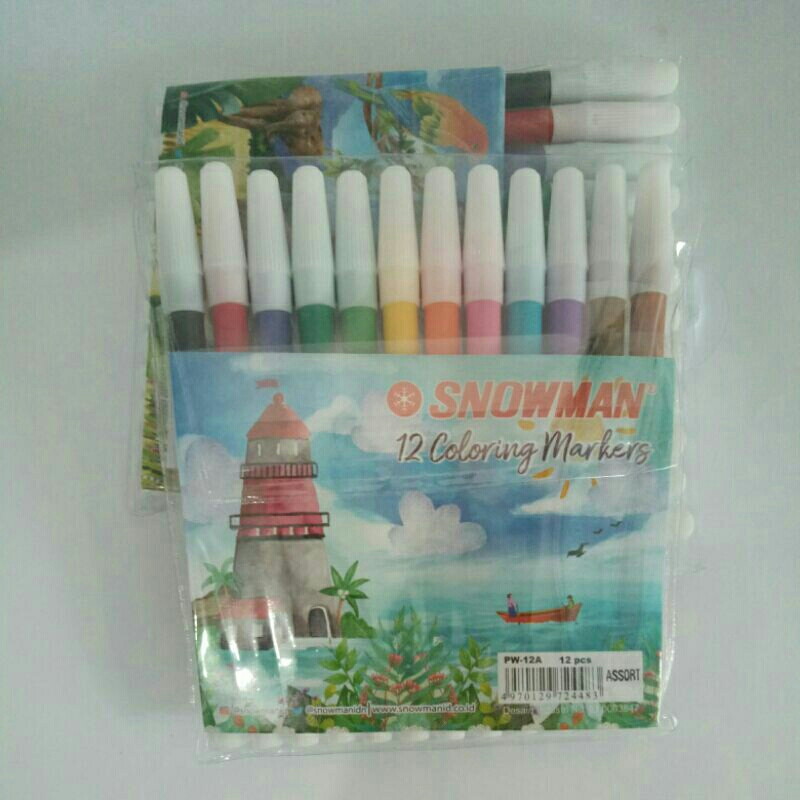 Jual Spidol 12 Warna Snowman Shopee Indonesia