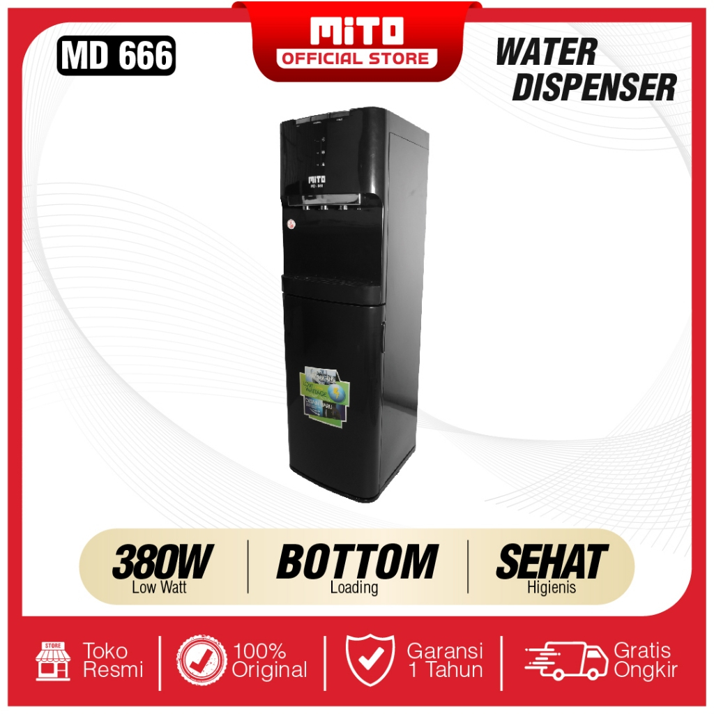 Jual MITO Water Dispenser Galon Air Atur Panas Normal Dan Dingin MD