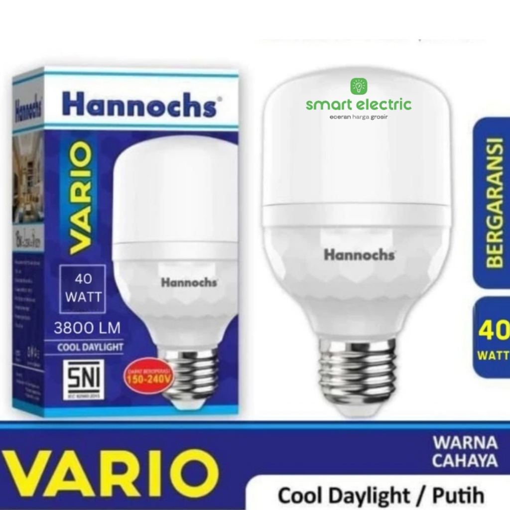 Jual Hannochs Vario 40 Watt Bola Lampu LED Bohlam Putih Bagus Murah