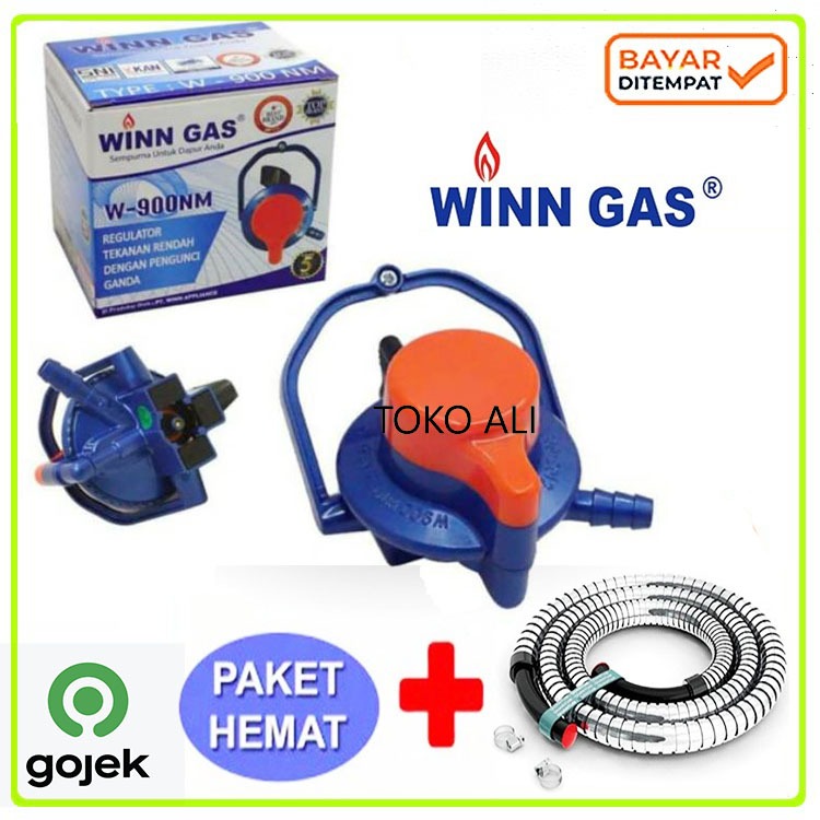 Jual FREE BUBLE WARP Winn Gas W 900 Regulator Gas Selang Gas